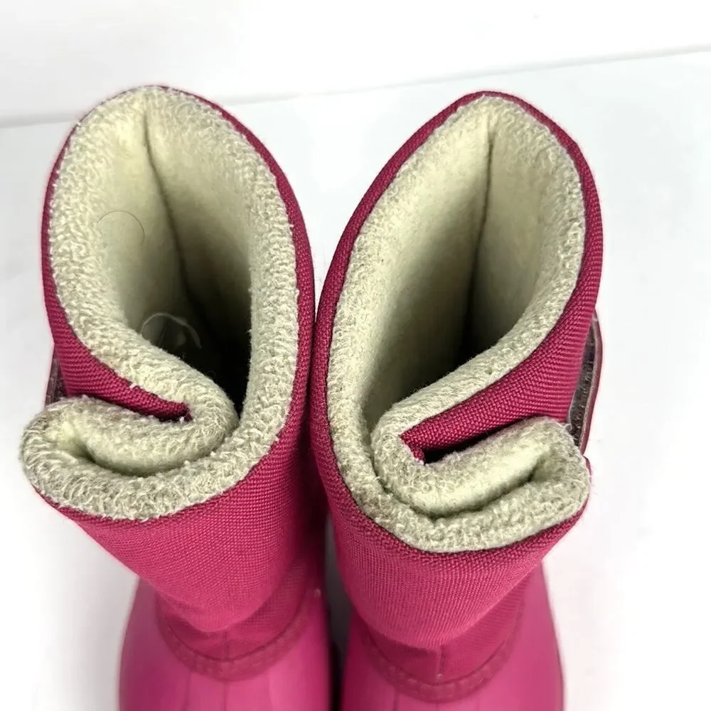 TUNDRA Teddy Baby Toddler Girl’s Pink Snow Winter Boots Canada size 5